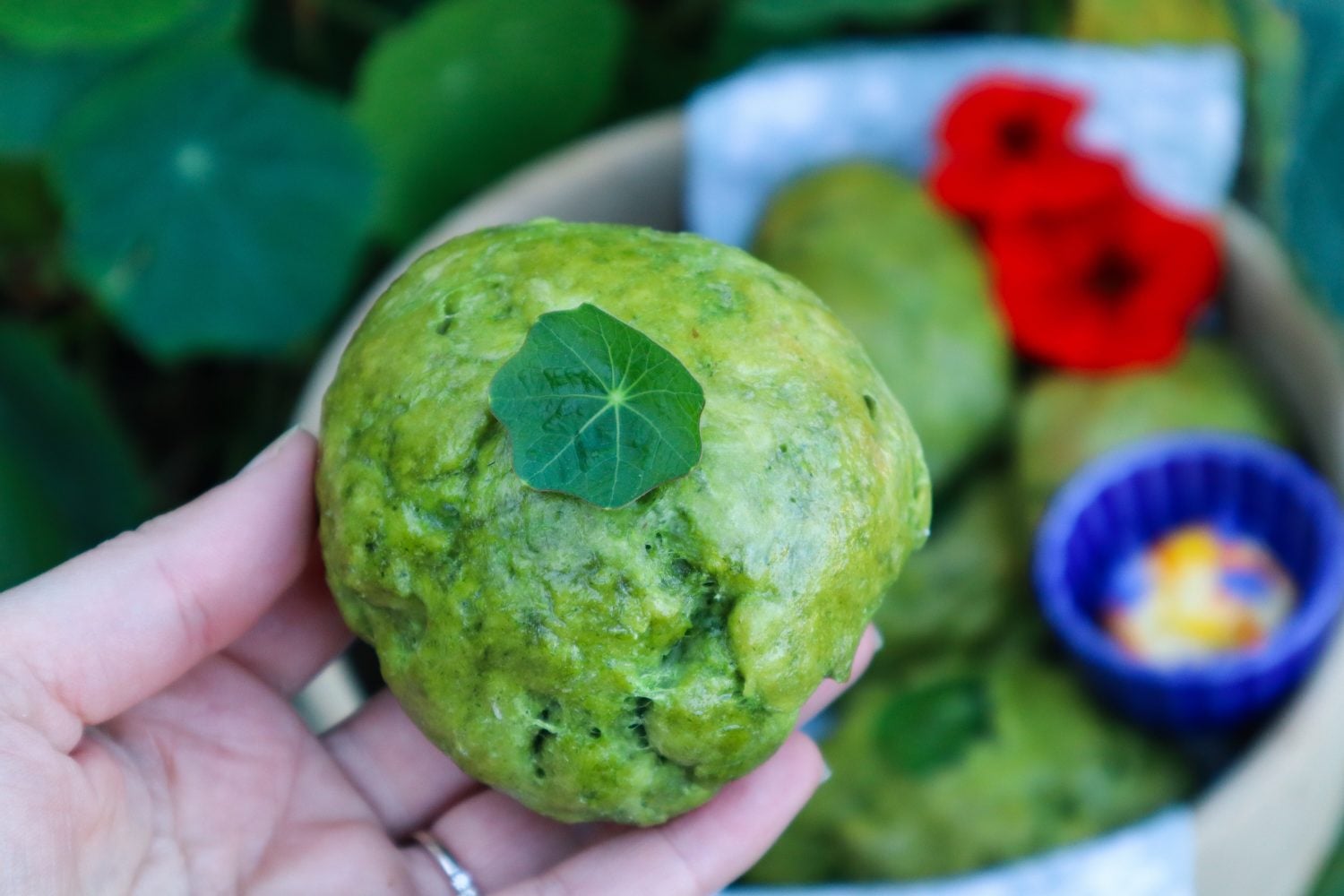 nasturtium bread roll