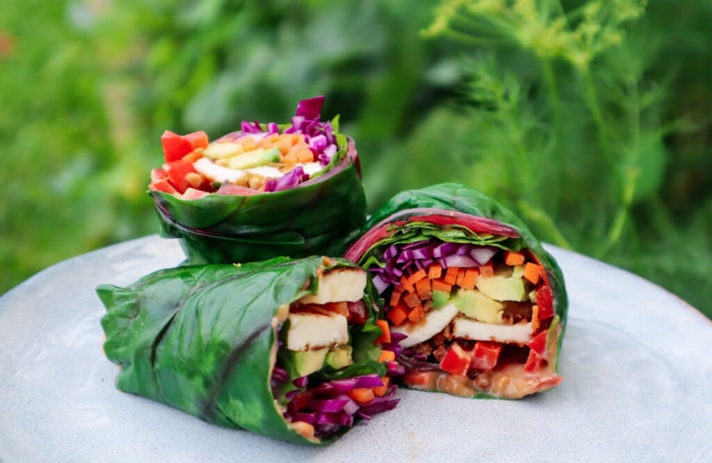 satay rainbow roll