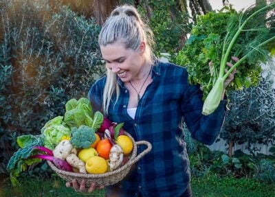 Harvesting from my Sustainable Permaculture Garden