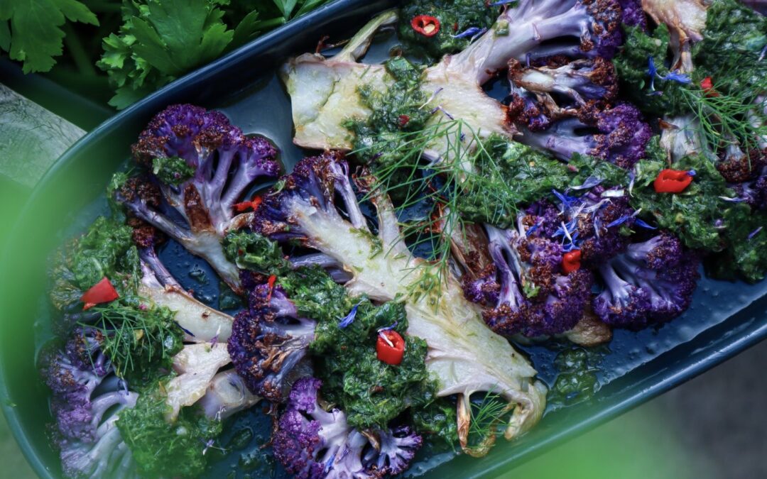 Cauliflower Steaks with Green Sauce