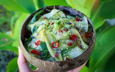Cucumber Salad with Ginger Tamari Dressing