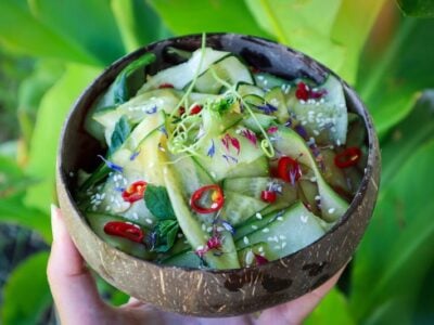 Cucumber Salad with Ginger Tamari Dressing