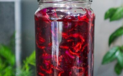 Cabbage, Beet and Carrot Sauerkraut