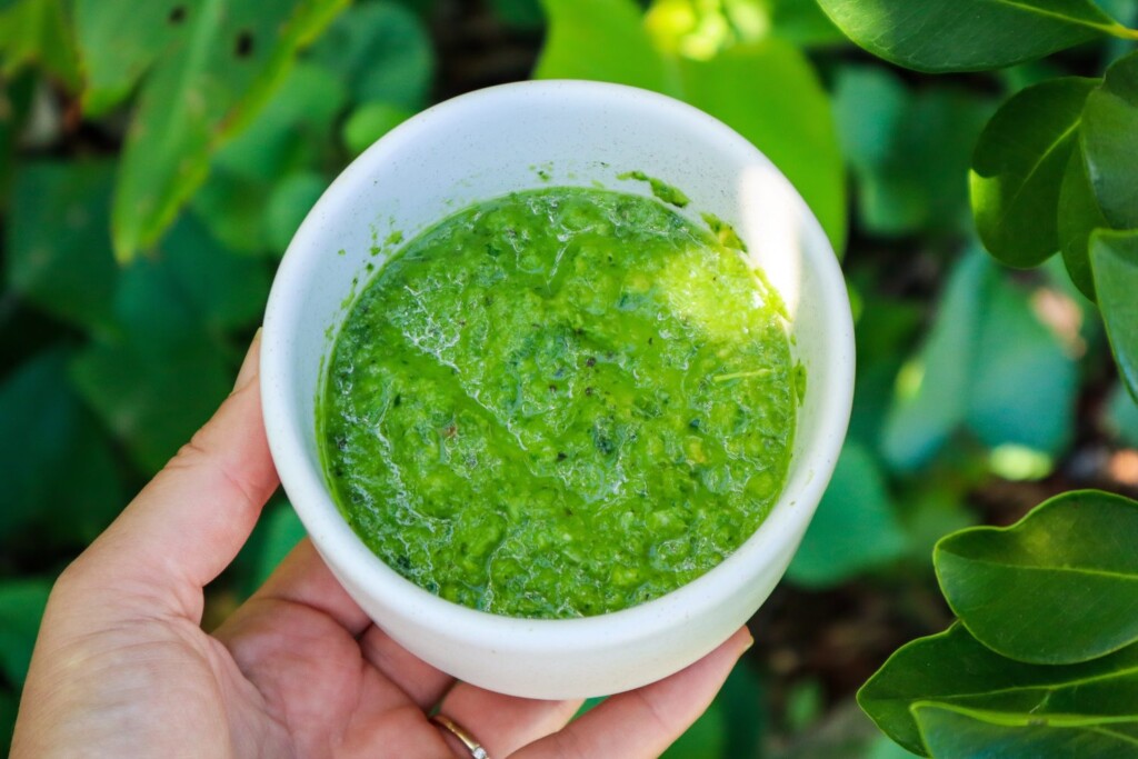 homemade green curry paste