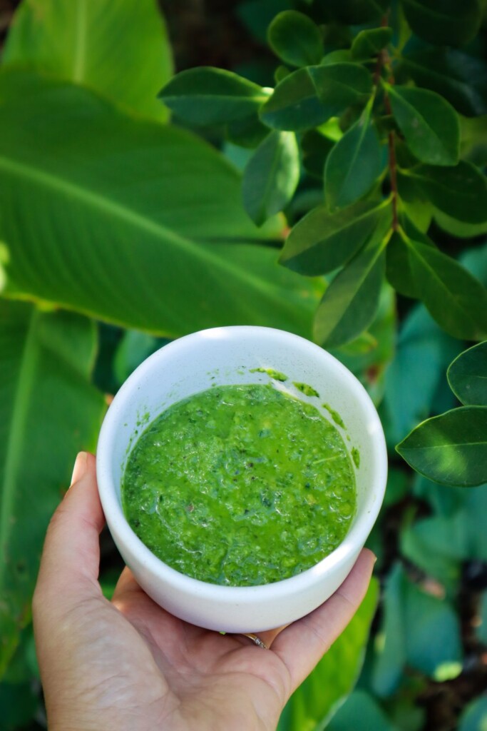 homemade green curry paste