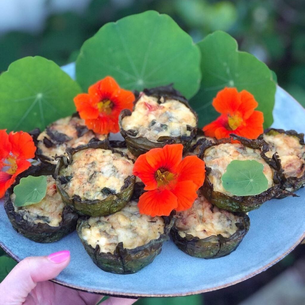 Nasturtium Mini Quiche