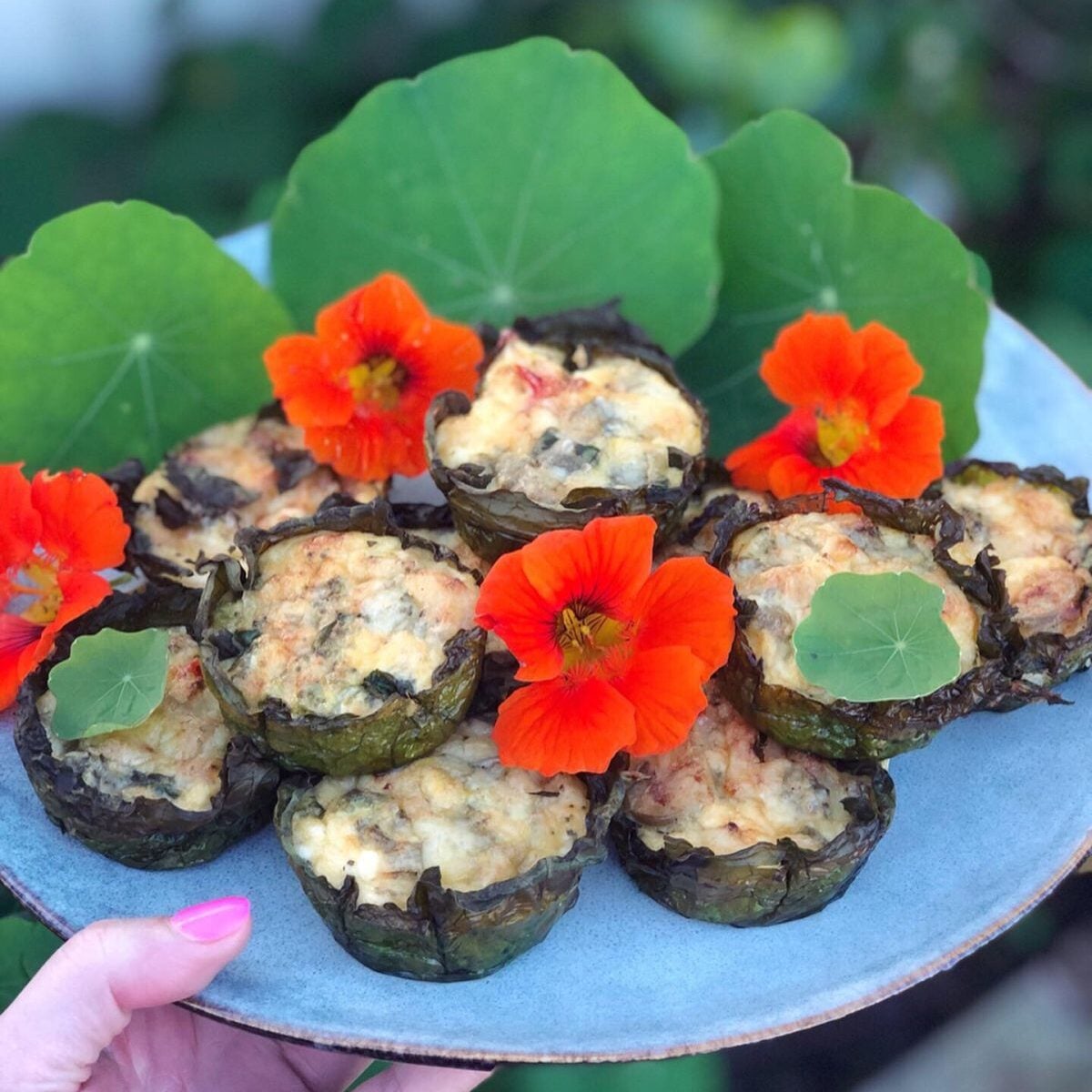 Nasturtium Mini Quiche